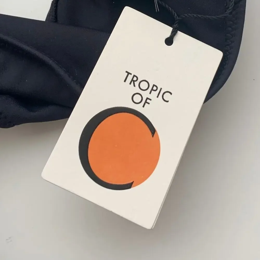Tropic of C Mila One Piece Black Compression Swimsuit Womens New Black Small